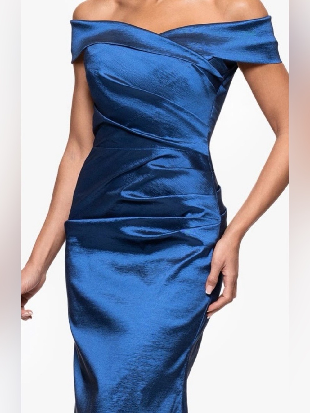 Xscape Off The Shoulder Taffeta Gown - Picture 4 of 12